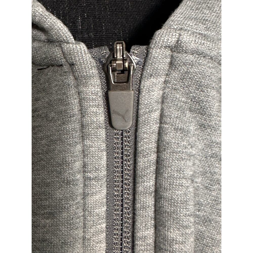 Puma Gray Signature Zip Front Hoodie Hooded Jacket Sweatshirt Men's M - Picture 4 of 16
